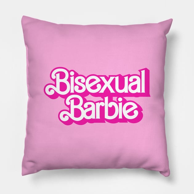 Bi Barbie Logo Barbie The Movie Style Pillow by Sparkle Star Store