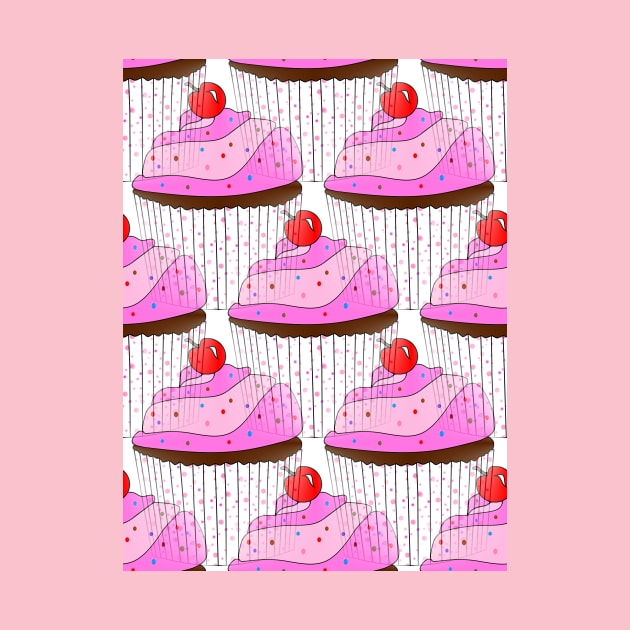 SPRINKLE Cupcake Lover Pattern - Cute Cupcake Art by SartorisArt1