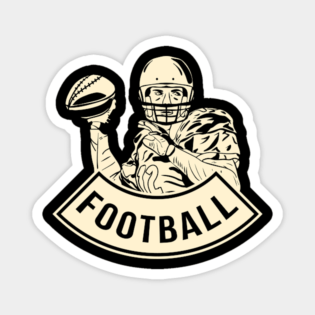 Football Player Magnet by HBfunshirts