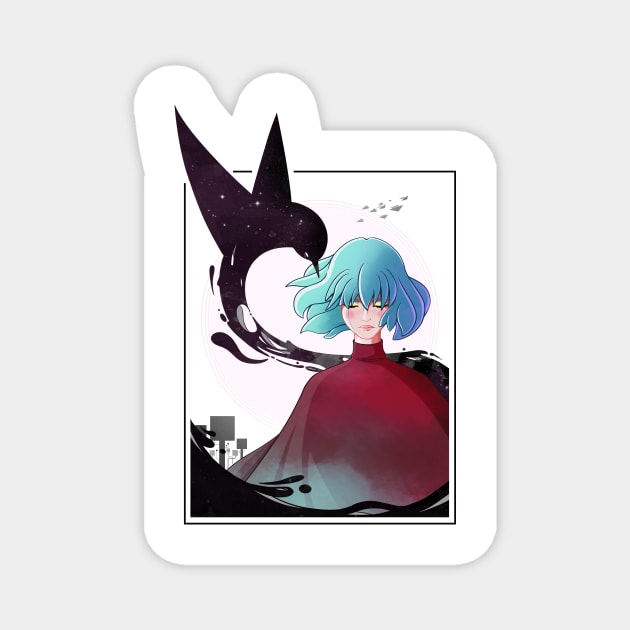 GRIS - Sad Girl Magnet by DigiScal