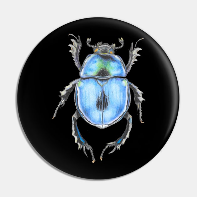 Blue Beetle Pin by Tinker and Bone Studio