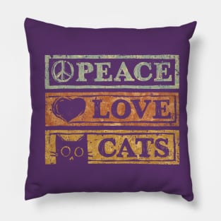 Peace Love Cats Pillow