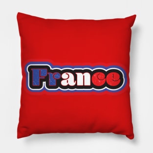 France Flag Vintage Pillow