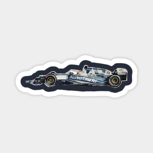 Racing Car in watercolours pattern illustration, Formula 1 watercolours Magnet