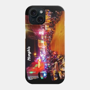 Photography of Beale Street Memphis Tennessee skyline blue clouded sky USA city break Phone Case