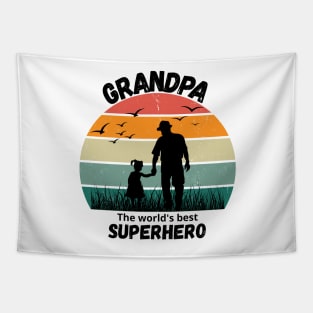 Grandpa the world's best superhero Tapestry