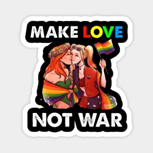 Make Love Not War Lesbian For LGBT Vintage Magnet