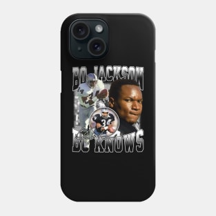 Bo Jackson Bo Knows Signature Vintage Legend Baseball Football Bootleg Rap Graphic Style Phone Case