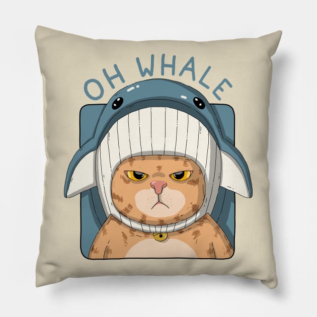 Oh Whale Pillow by Japanese Neko