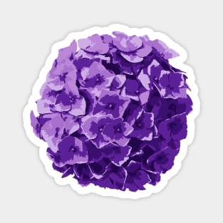 Violet Purple Hydrangea Flower Abstract Nature Art Magnet