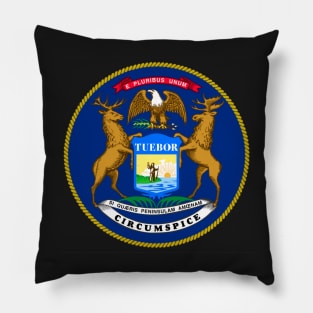 Michigan Coat of Arms Pillow