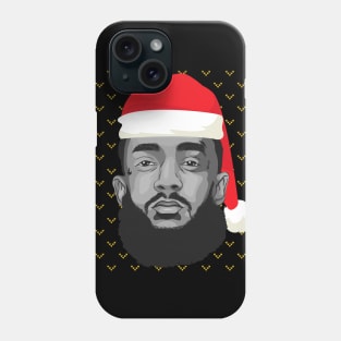 Nipsey Hussle Wearing Santa Hat Christmas Gift Phone Case