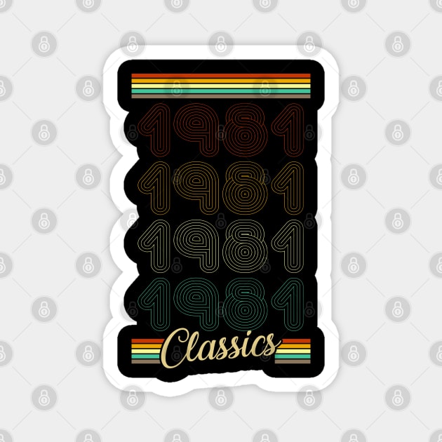 Vintage Classics 1981 Magnet by Cooldruck