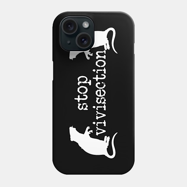 stop vivisection (white print) Phone Case by the gulayfather