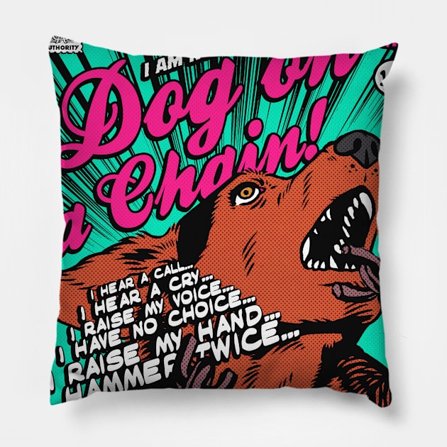 Morrissey - Dog (Colored) Pillow by designedbydeath