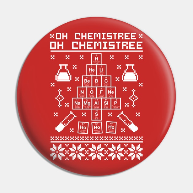 Oh Chemistree Oh Chemistree Chemistry Ugly Sweater Pixel Pin by DetourShirts