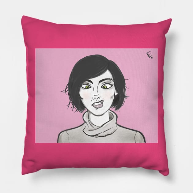 Pink confusion Pillow by E08377