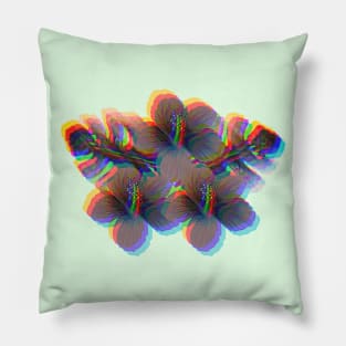 Tropical Hibiscus 3D Flowers Pillow