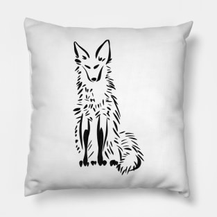 Tall Furry Fox Pillow