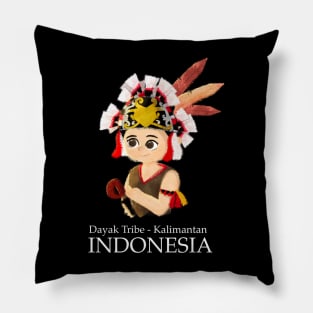 dayak tribe kalimantan, Indonesia by Xoalsohanifa Pillow