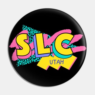 Salt Lake City, Utah Retro 90s Logo Pin