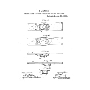 Shuttle for Sewing machine Vintage Retro Patent Hand Drawing Funny Novelty Gift T-Shirt