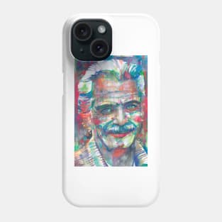 GEORGES BRASSENS watercolor portrait .1 Phone Case