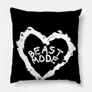 Beast Mode in a Heartbeat Pillow