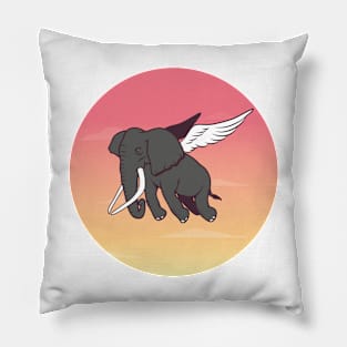 Flying Elephant Pillow