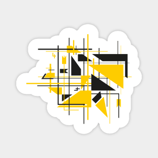 Abstract digital artwork number 4 - Black and Yellow Magnet