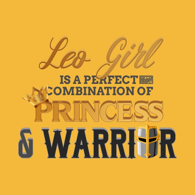 LEO Girl Princess Warrior Horoscope Birthday by porcodiseno