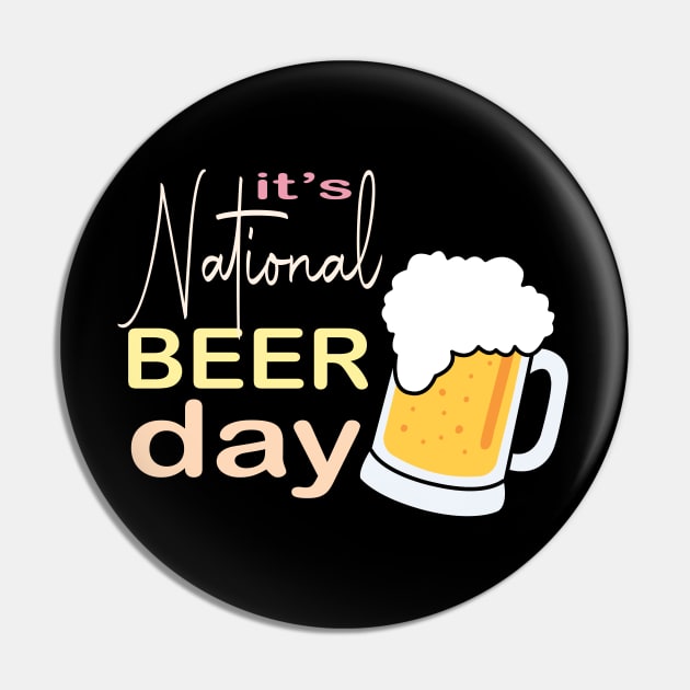 National Beer day Pin by Designdaily