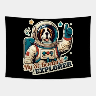 Astronaut St. Bernard Tapestry