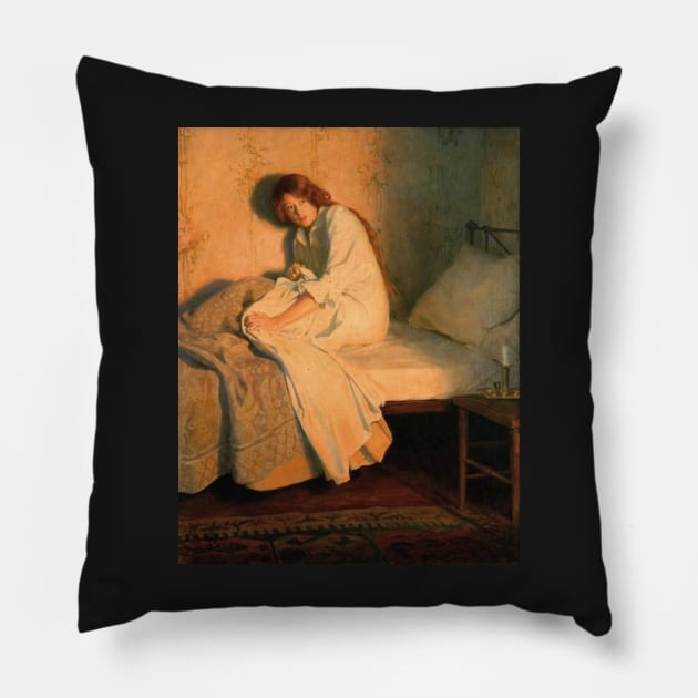 Fire - John Collier Pillow by forgottenbeauty