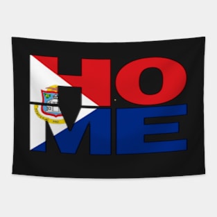 St Maarten Collections Flag Spelling HOME - Soca Mode Tapestry