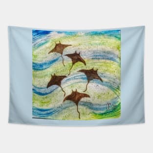 Manta Ray Surf Tapestry