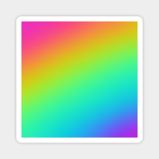 Gorgeous Bright Diagonal Rainbow Ombre Magnet