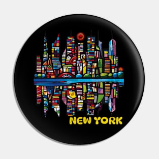 New York City NYC Pop Art Wanderlust Big Apple Travel Pin