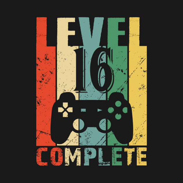 Vintage 16th Wedding Anniversary Level 16 Complete Video Gamer Birthday Gift Ideas by smtworld