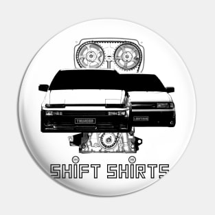 Shift Shirts Lightning and Thunder - AE86 Inspired Pin