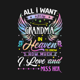 I Love and Miss Her Memorial Grandma T-Shirt