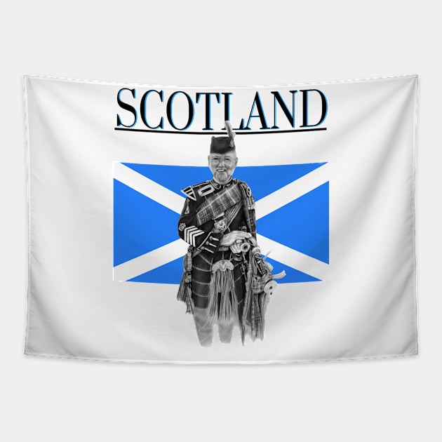 Scottish Bagpiper Tapestry by AuburnQuailart