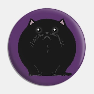 Sfurical round black void cat Pin