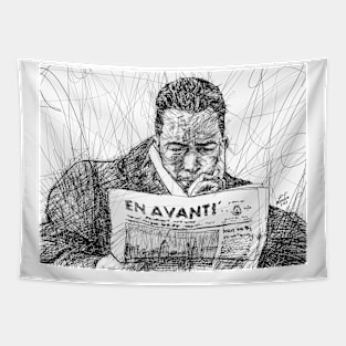 ALBERT CAMUS ink portrait .3 Tapestry