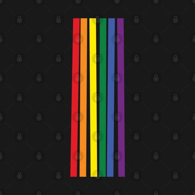 Pride Rainbow Vertical Stripes by ellenhenryart