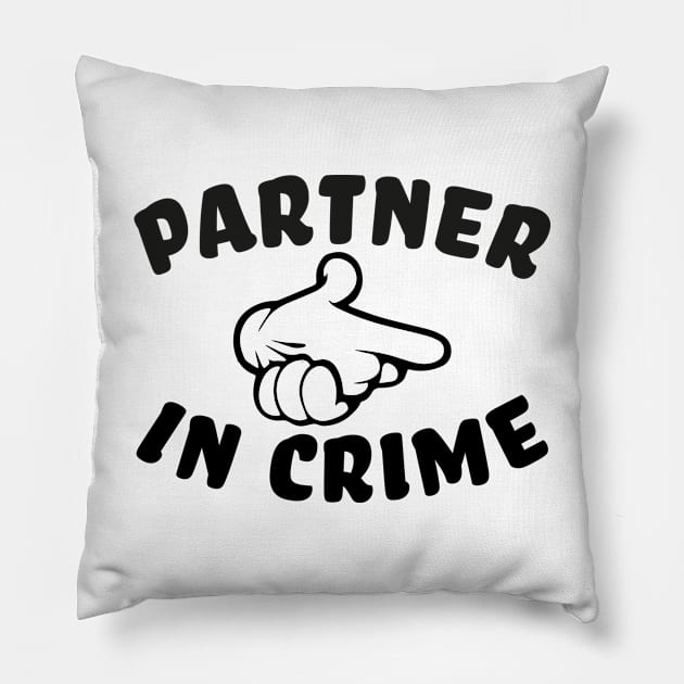 Partner in Crime - BFF Best Friends Forever Pillow by Panda Pope