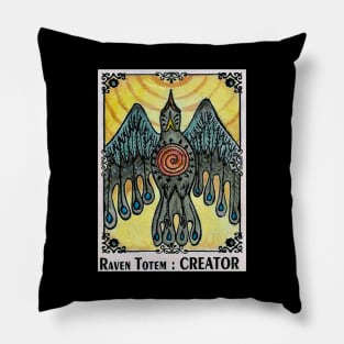 Creator Raven Totem Spirit Guide Pillow