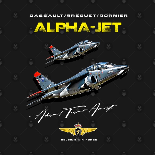 Alpha Jet Belgium Air Force Advanced Trainer Aircraft by aeroloversclothing