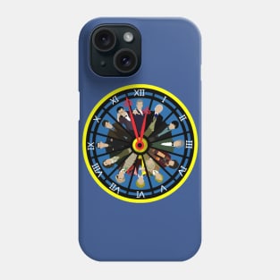 Tick Tock Doctor clock (Blue) Phone Case