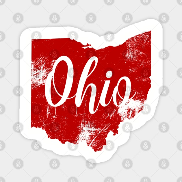 State of Ohio Distressed Vintage Magnet by Living Out Loud Tees